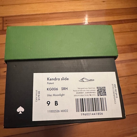 Kate Spade patent leather Kendra Slide in Lilac Moonlight color. Brand new - Picture 5 of 7